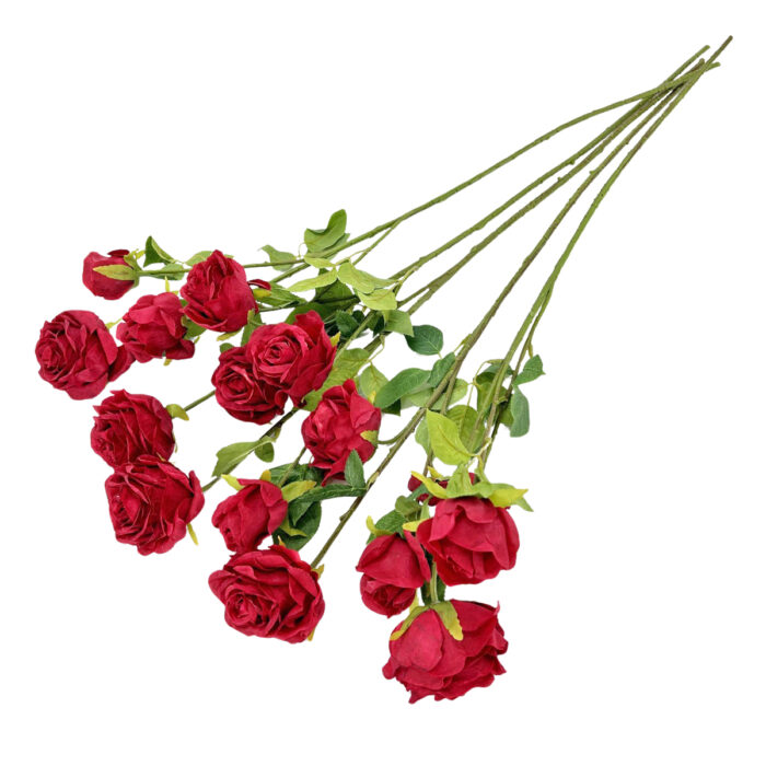 GNW Red Artificial Garden Rose Silk WX-40 - Image 2