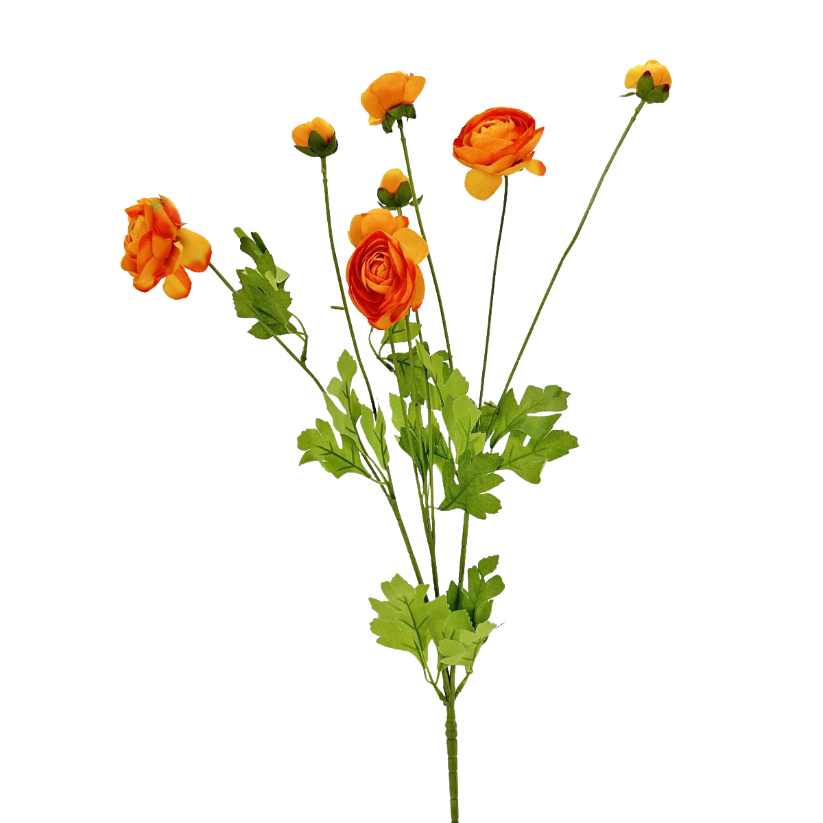 IMG_9500 GNW Orange Artificial 8-head Ranunculus WX-33 - Image 1