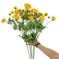 GNW Yellow Artificial 8-head Ranunculus WX-32 - Image 3