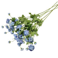 GNW Blue Artificial 8-head Ranunculus WX-35 - Image 2