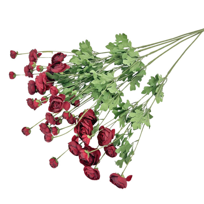 GNW Red Artificial 8-head Ranunculus WX-36 - Image 2