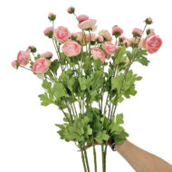 GNW Pink Artificial 8-head Ranunculus WX-30 - Image 3