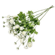GNW White Artificial 8-head Ranunculus WX-29 - Image 2