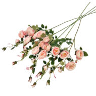 GNW Pink Artificial 6-head Garden Rose Silk WX-13 - Image 2