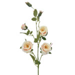 GNW White Pink Artificial 6-head Garden Rose Silk WX-11
