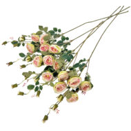 GNW Pink Artificial 6-head Garden Rose Silk WX-12 - Image 2