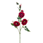 GNW Wine Artificial 6-head Garden Rose Silk WX-42