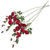GNW Wine Artificial 6-head Garden Rose Silk WX-42 - Image 2
