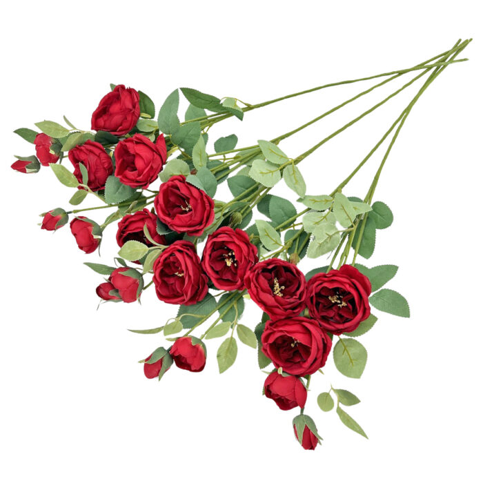 GNW Red Artificial David Austin Rose Silk WX-76 - Image 2