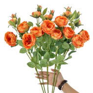GNW Orange Artificial David Austin Rose Silk WX-75 - Image 3
