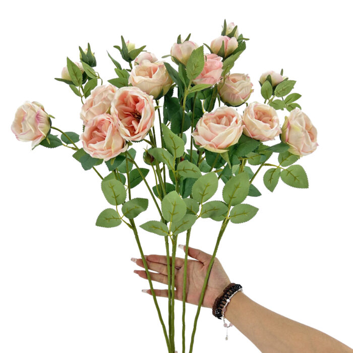 GNW Light Pink Artificial David Austin Rose Silk WX-71 - Image 3
