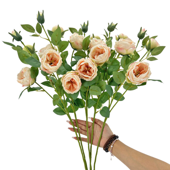 GNW Pink Artificial David Austin Rose Silk WX-72 - Image 3