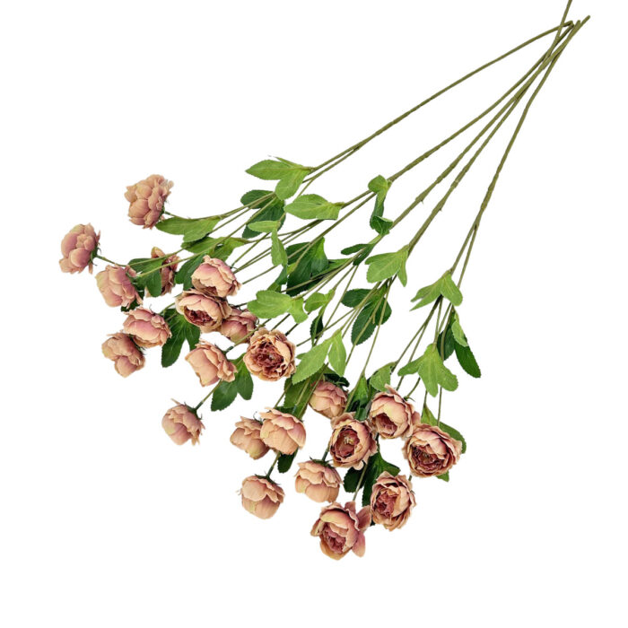 GNW Light Brown Artificial Chinese Rose Peony WX-25 - Image 2