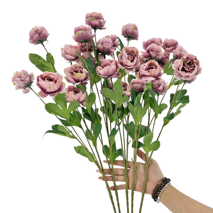 GNW Purple Artificial Chinese Rose Peony WX-24 - Image 3
