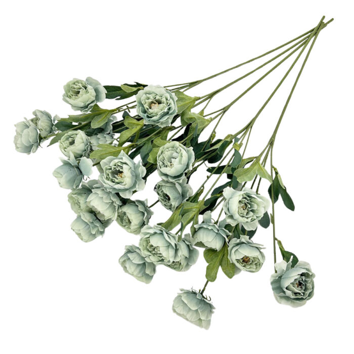 GNW Blue Green Artificial Chinese Rose Peony WX-22 - Image 2