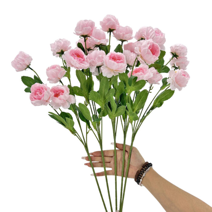 GNW Pink Artificial Chinese Rose Peony WX-20 - Image 3