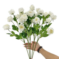 GNW White Artificial Chinese Rose Peony WX-19 - Image 3
