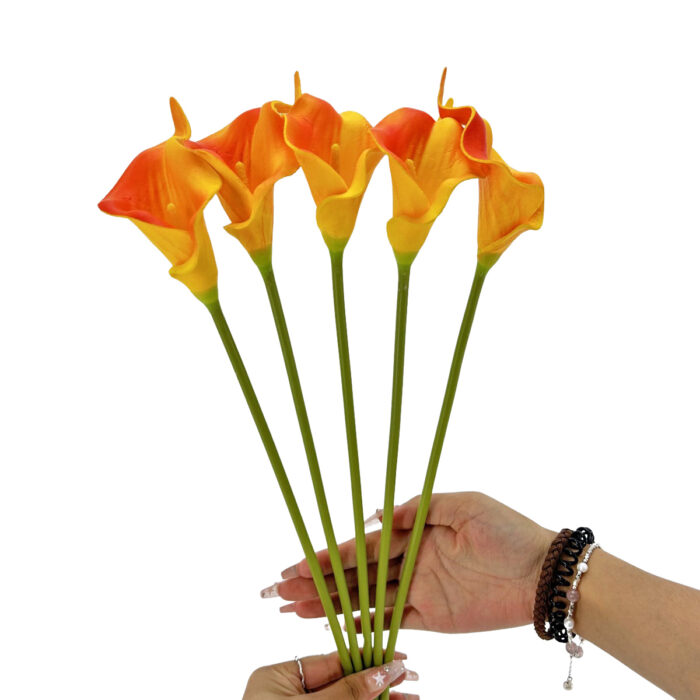 GNW Orange Artificial Calla Lily LZ-250 - Image 3