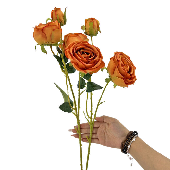 GNW Orange Artificial Empress Rose Silk MY-08 - Image 3