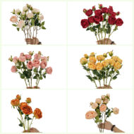 GNW Pink Artificial Empress Rose Silk MY-05 - Image 4