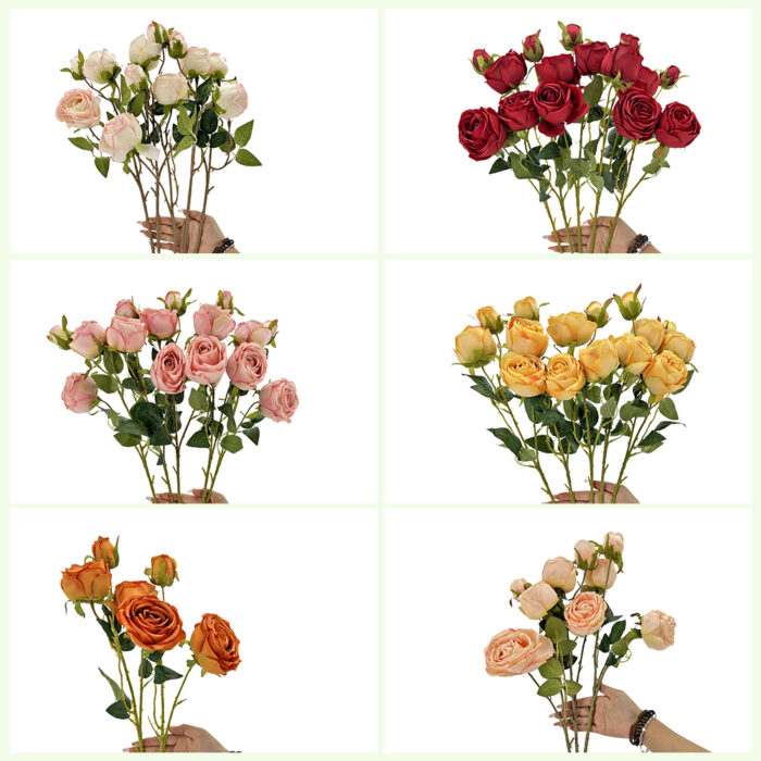 GNW Pink Artificial Empress Rose Silk MY-05 - Image 4