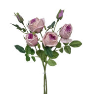 GNW Coral Artificial 6-head Garden Rose Real Touch QH-86 - Image 3