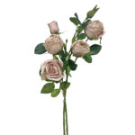 GNW Coral Artificial 6-head Garden Rose Real Touch QH-86