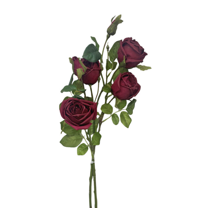 GNW Coral Artificial 6-head Garden Rose Real Touch QH-86 - Image 7