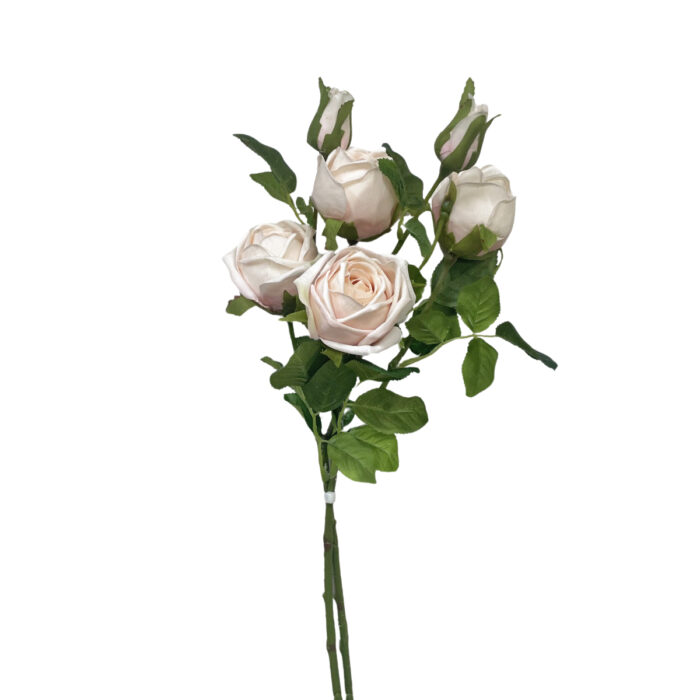 GNW Coral Artificial 6-head Garden Rose Real Touch QH-86 - Image 9