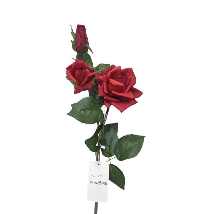 GNW White Artificial 3-head Garden Rose Real Touch QH-02 - Image 5