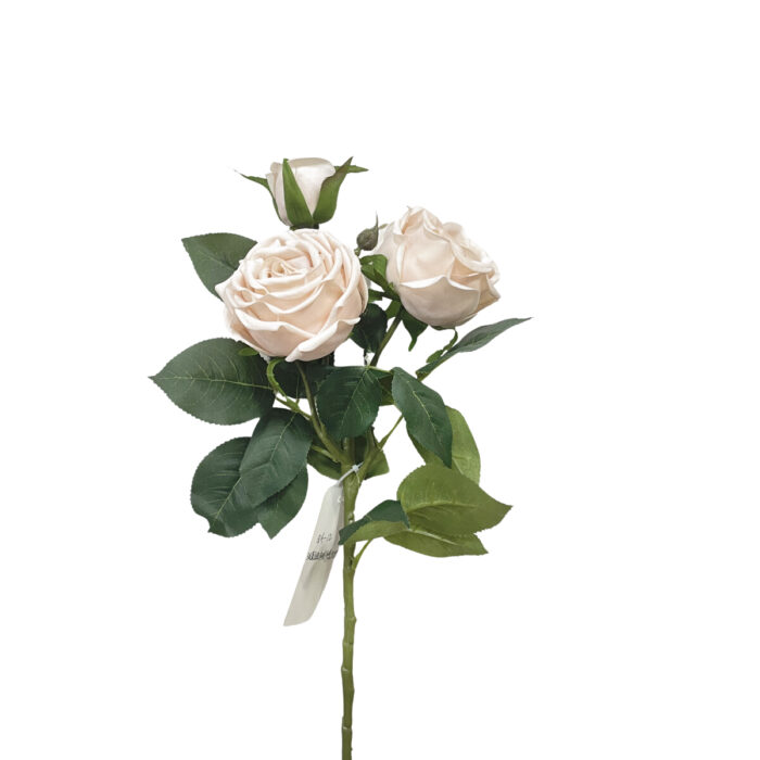 GNW Blue Artificial 3-head Garden Rose Real Touch QH-07 - Image 7