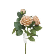 GNW Blue Artificial 3-head Garden Rose Real Touch QH-07 - Image 6