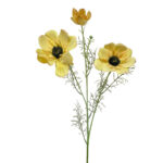 GNW Yellow Artificial 3-heads Big Poppy Real Touch QH-51