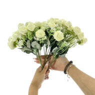 GNW White Artificial Camellia Spray Roses TN-37 - Image 3