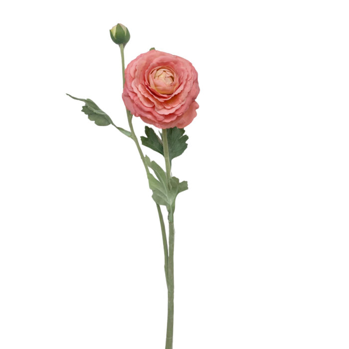 GNW Light Orange Artificial 2-head Ranunculus Real Touch QH-121 - Image 6