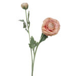 GNW Light Orange Artificial 2-head Ranunculus Real Touch QH-121