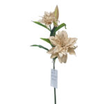 GNW Light Brown Artificial 3-head Lily Real Touch QH-44