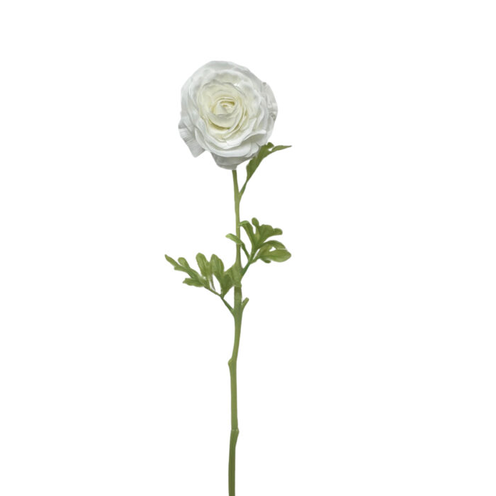 GNW White Artificial Single Ranunculus Real Touch GYX-35 - Image 2