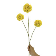 GNW Champagne Artificial 3-headed Snowball Flower YM-01 - Image 5