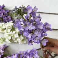 GNW Purple Artificial 2-head Hydrangea Real Touch GYX-86 - Image 2