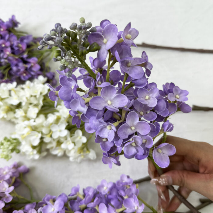 GNW Purple Artificial 2-head Hydrangea Real Touch GYX-86 - Image 2