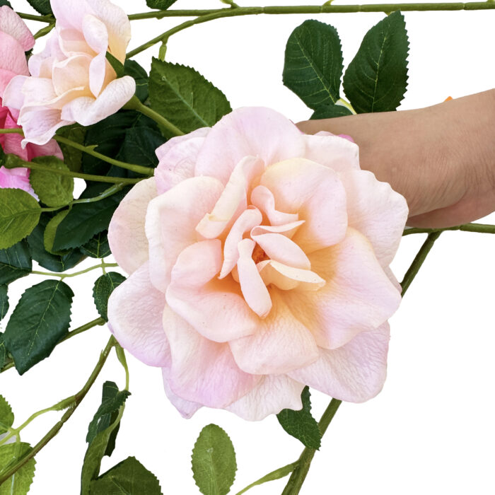 GNW Light Pink Artificial Chinese Rose Real Touch QH-130 - Image 2