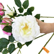 GNW White Artificial Chinese Rose Real Touch QH-128 - Image 2