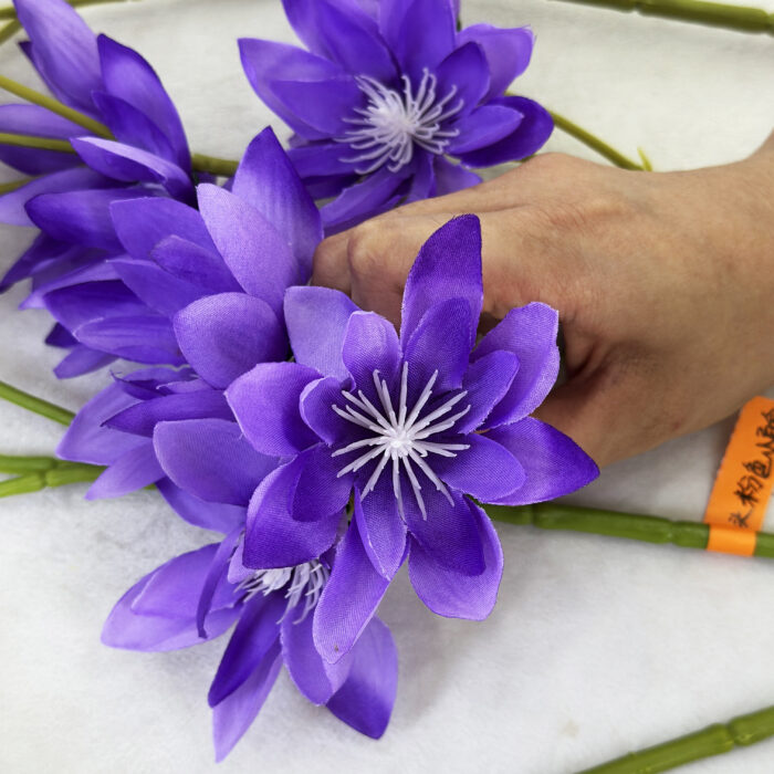 GNW Dark Purple Artificial 10-head Lily HD-11 - Image 2