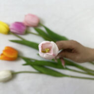 GNW Light Pink Artificial Tulips Real Touch YB-02 - Image 2