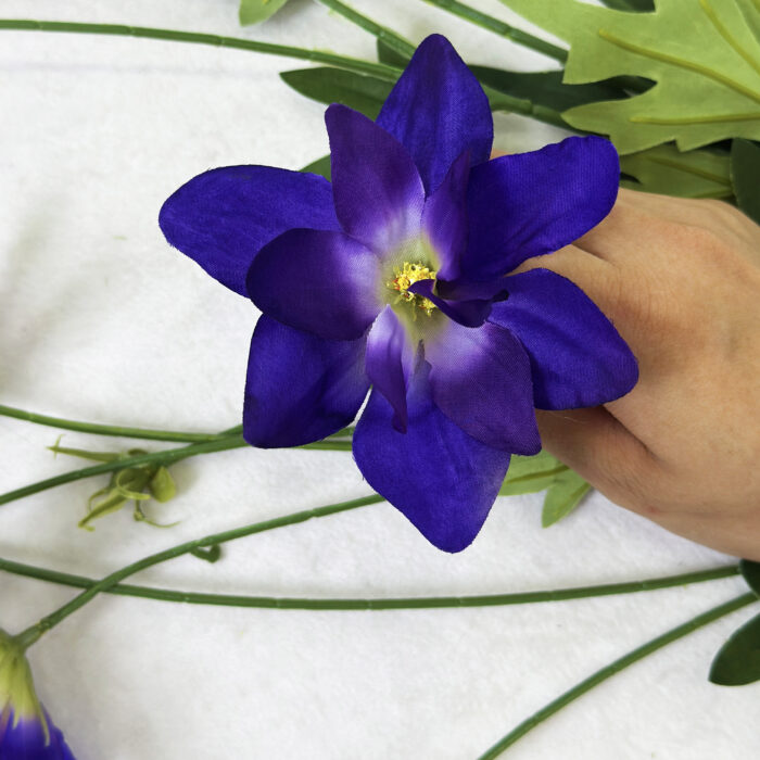 GNW Dark Purple Artificial Clematis Lotus HD-04 - Image 2