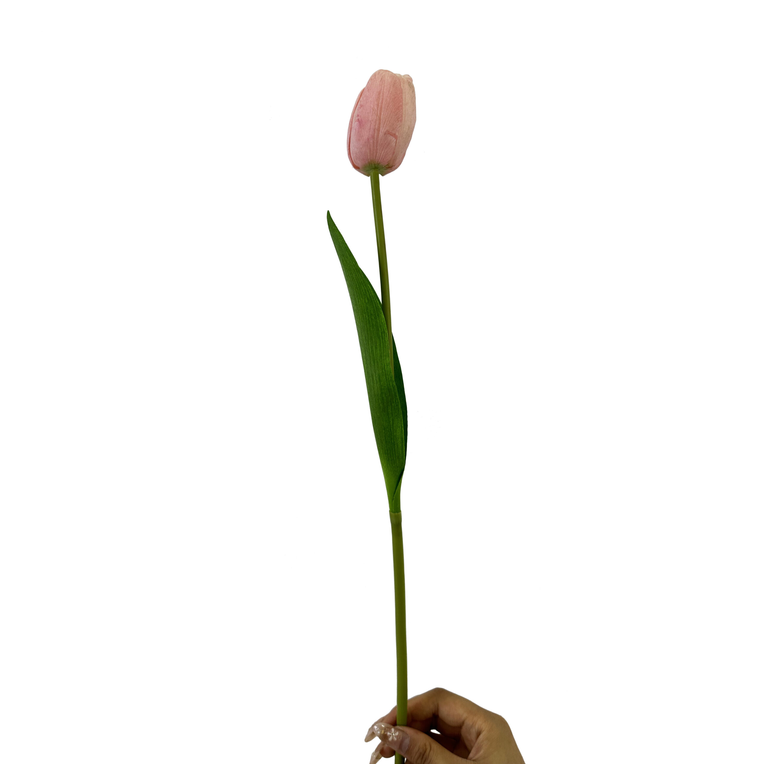 34 GNW Peach Pink Artificial Tulips Real Touch YB-03 - Image 1