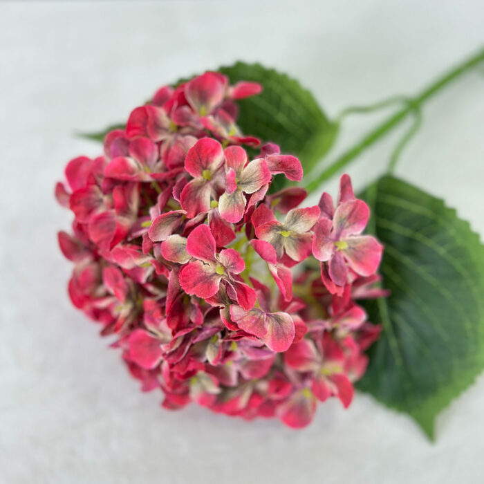 GNW Red Artificial Hydrangea  LRR-570 - Image 2