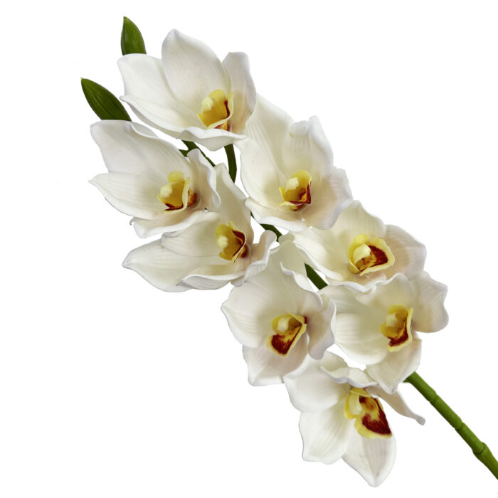 GNW White Artificial 8-head Cymbidium Hybrid‌ HD-12 - Image 2
