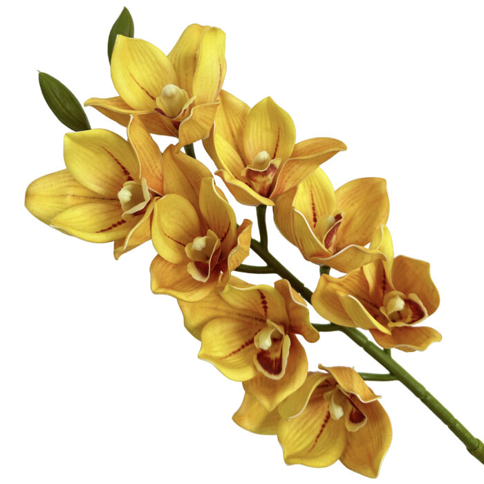 GNW Yellow Artificial 8-head Cymbidium Hybrid‌ HD-16 - Image 2
